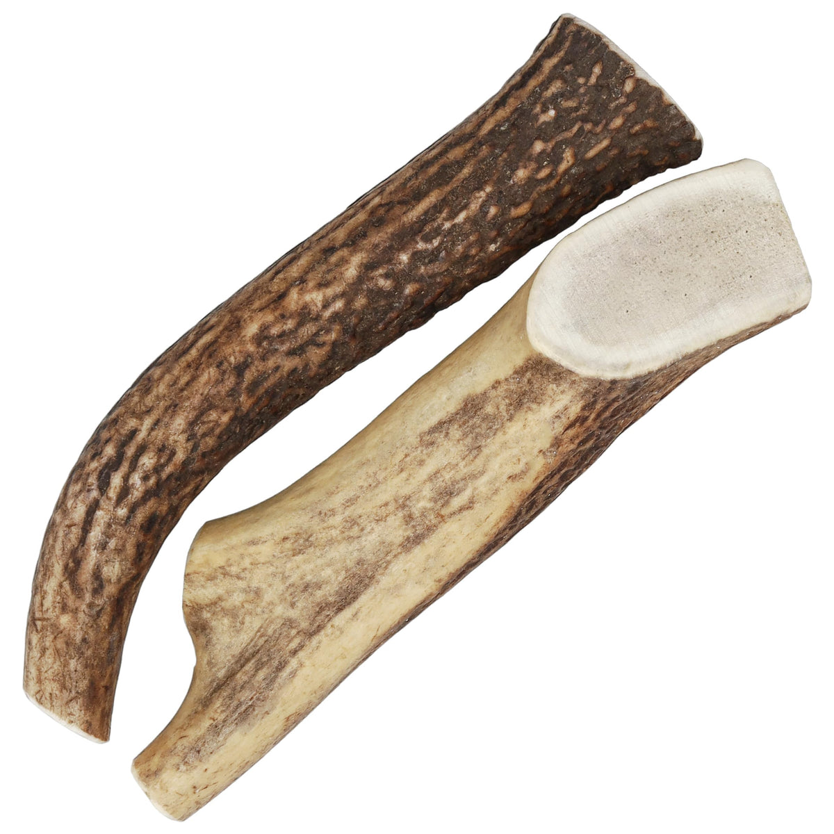 Mighty Paw split elk antlers pack 2 8-inch: long-lasting chew for aggressive chewers.