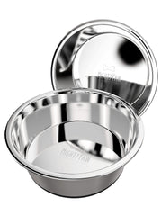 Mighty Paw stainless steel dog bowls 2-pack with durable construction for daily meals.