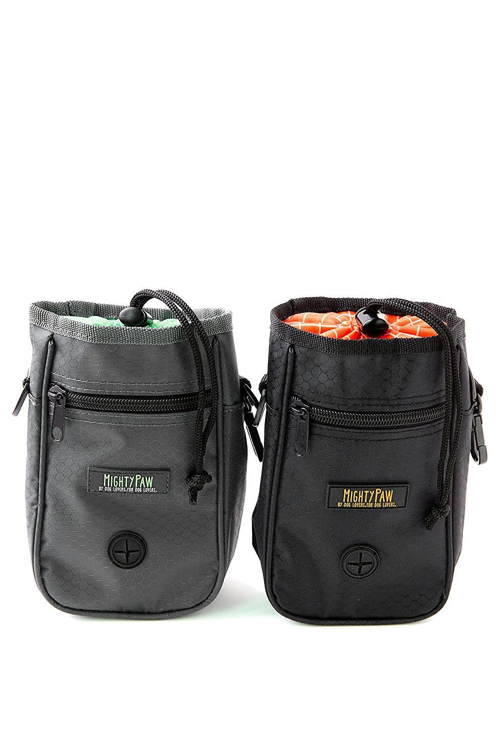 Mighty Paw zippered-pocket detail emphasizes secure storage for valuables during activity