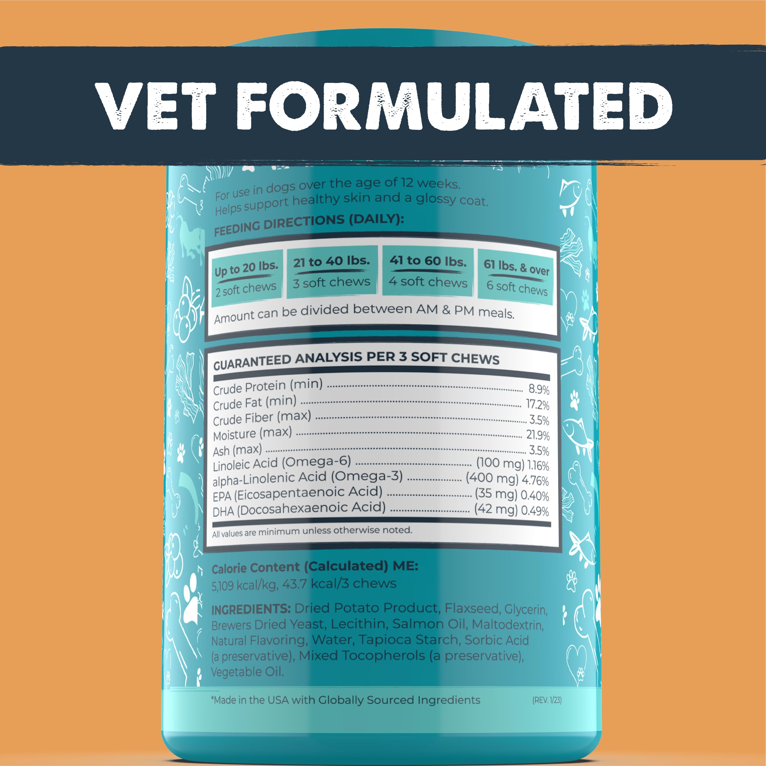 Mighty Paw Mighty Omega packaging presentation communicates full-count and easy-dose use.