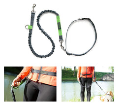 Mighty Paw adjustable waist belt gray fits waists 27 to 48 inches securely.