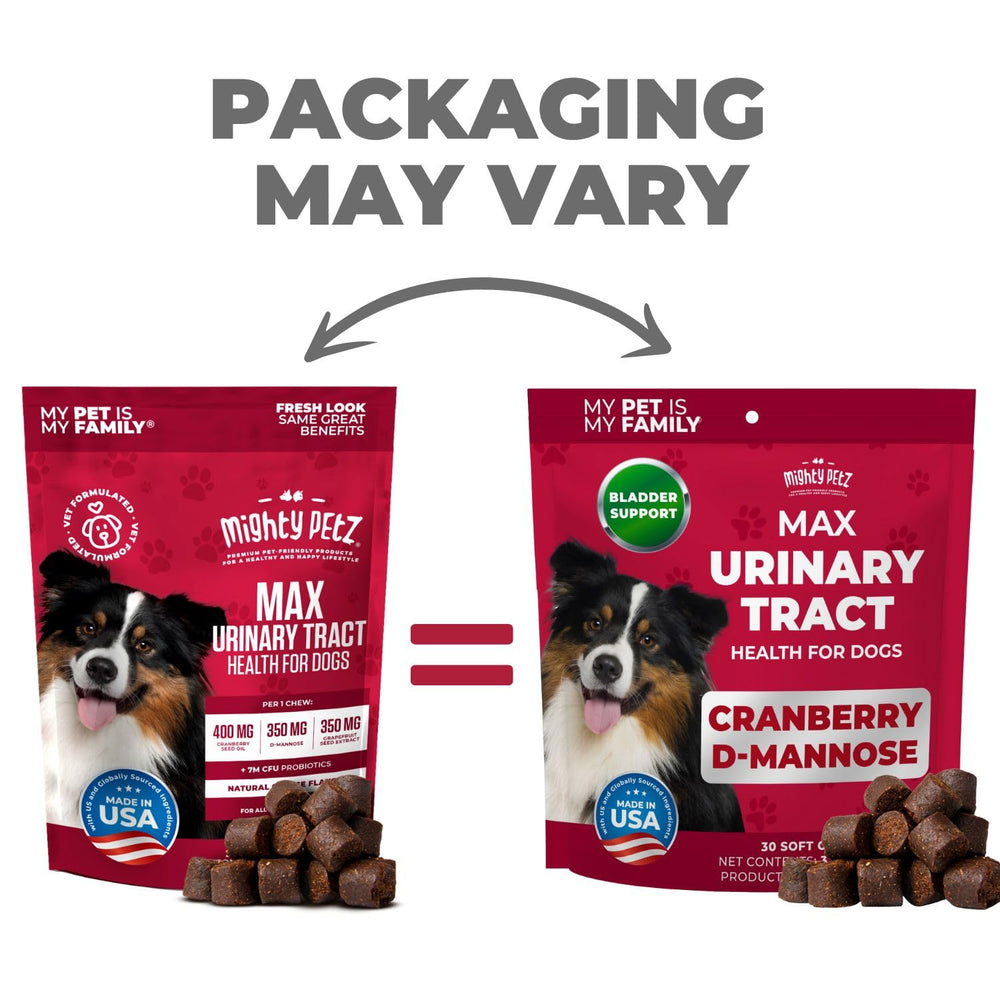 Kidney health and inflammation balance concept shown with Mighty Petz chews.