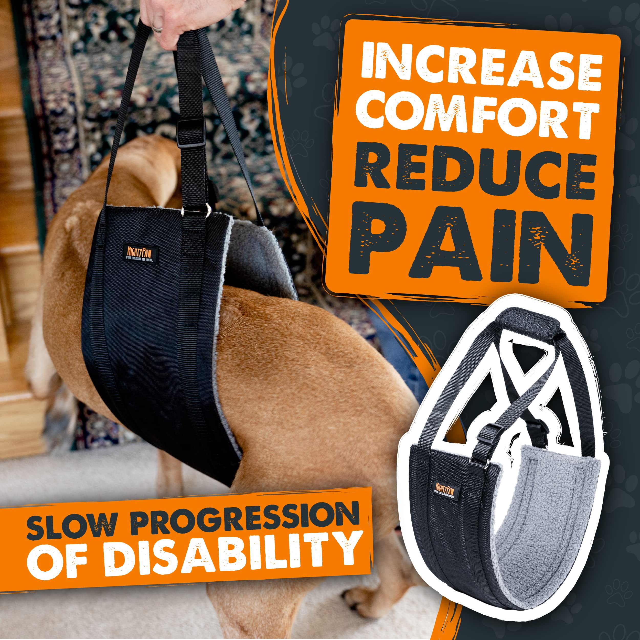 Mighty Paw Dog Lift Harness stairs assist helps dogs climb safely