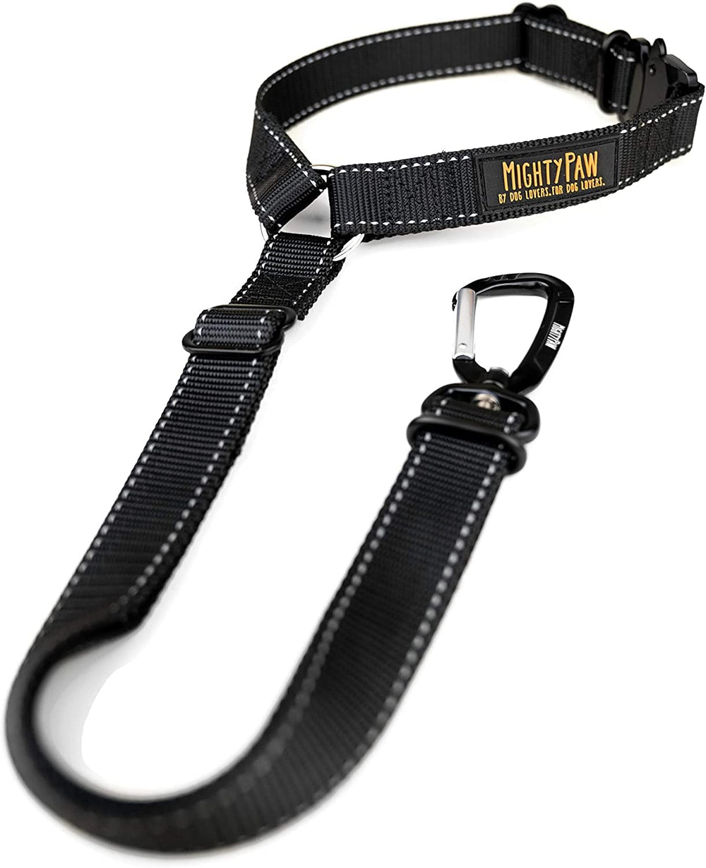 Mighty Paw dog seatbelt headrest attachment keeps your pup secure during car rides.