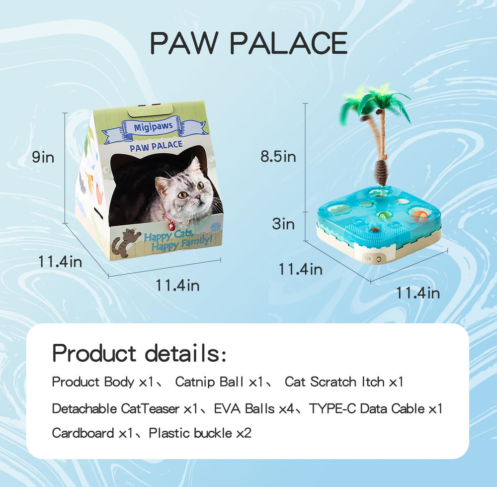 Migipaws 7-in-1 scratch area with catnip for rubbing and exploration