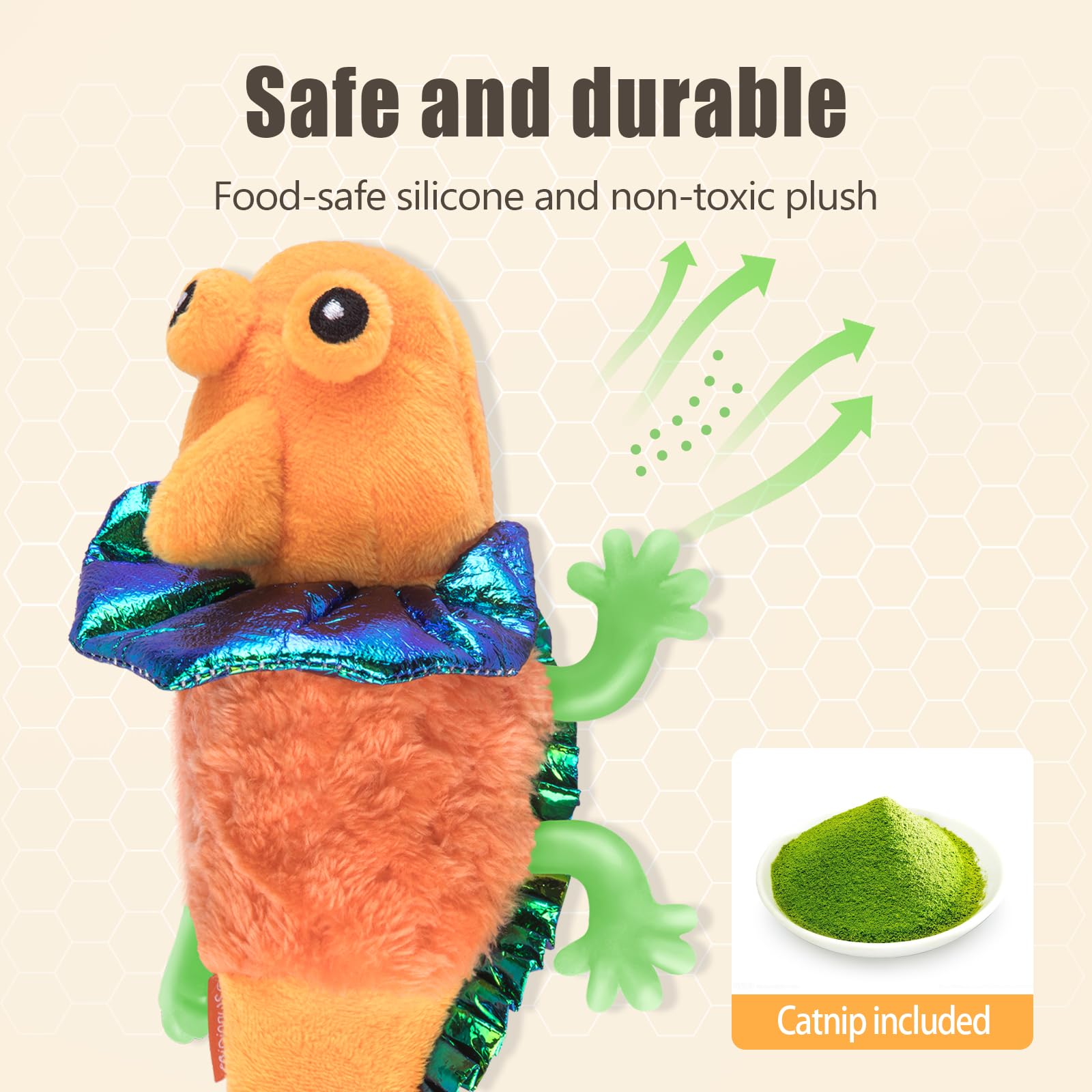 Migipaws catwand attachment lizard enables interactive wand play and bonding