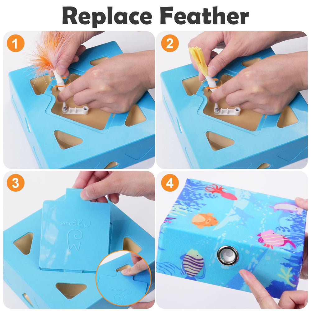 Migipaws MigiBox soft plush skin is paw-safe and easy to clean