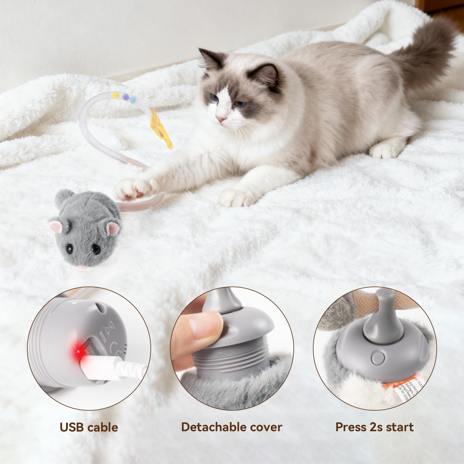 Migipaws MigiMouse replaceable catnip insert adds freshness