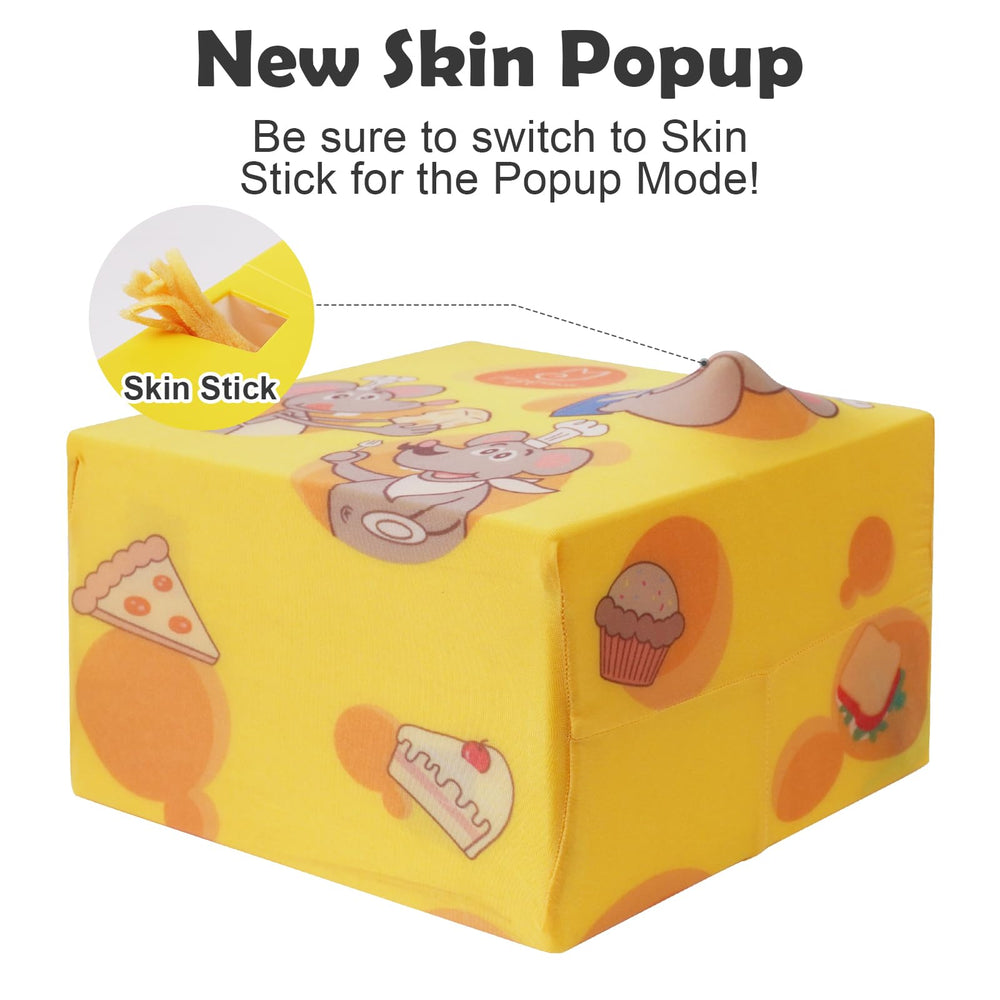 Migipaws PopSkin close-up shows plush skin and hidden surprise.