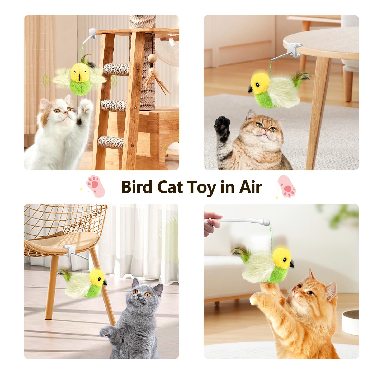 Migipaws soft-plush-feathers image emphasizes lifelike feather feel for tactile play.
