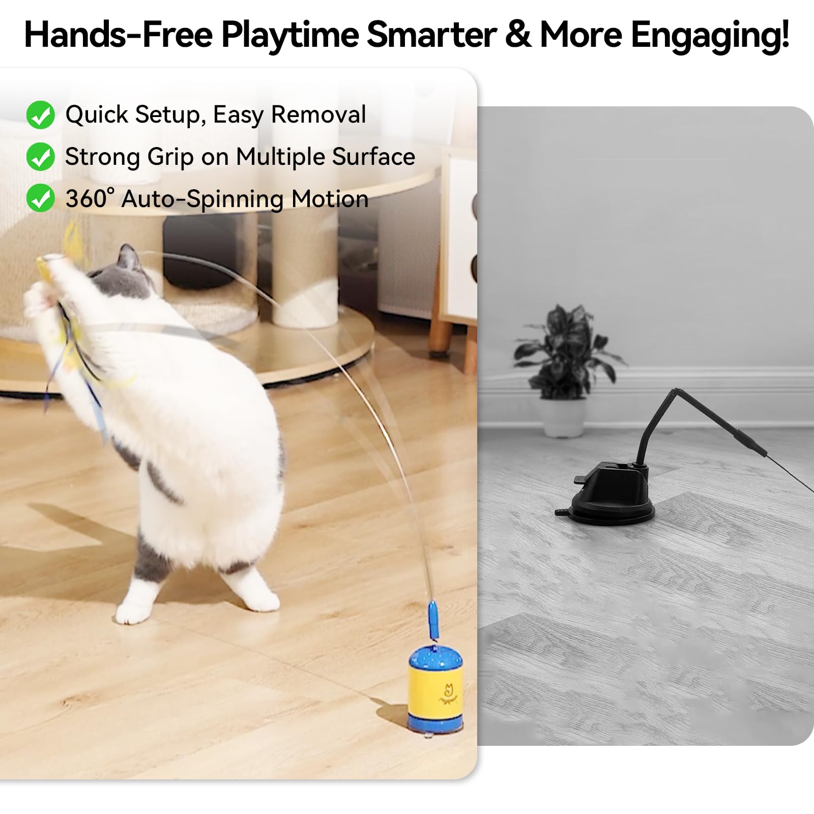 Migipaws teaser wand blue accessories include mouse butterfly and fish