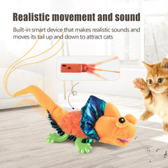 Migipaws USB rechargeable lizard toy supports mess free, ready to play sessions