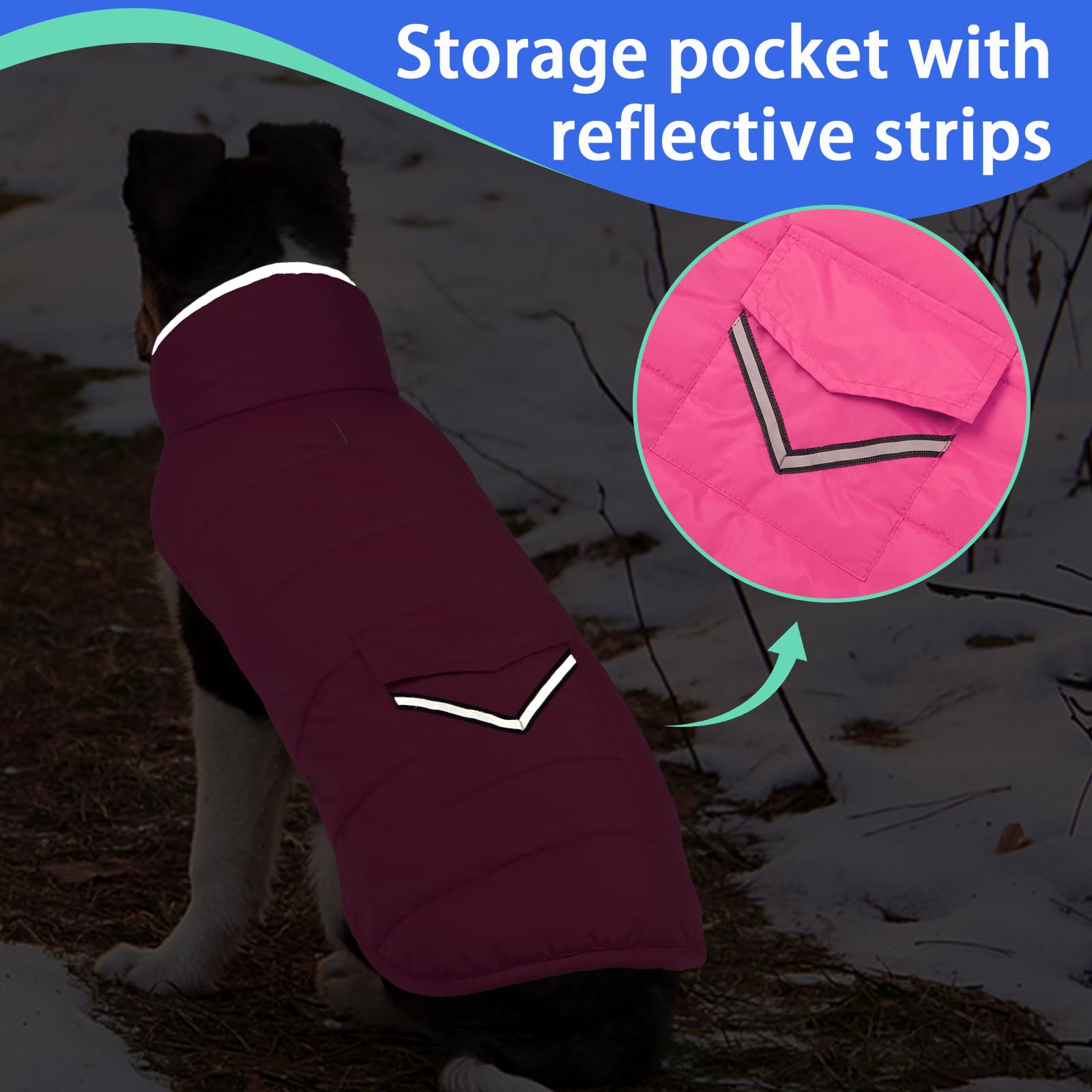 MIGOHI back leash hole design allows leash access without removing coat.