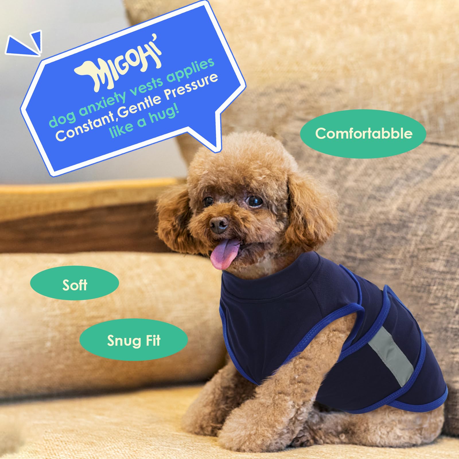 MIGOHI dog anxiety vest suitable for small to large breeds