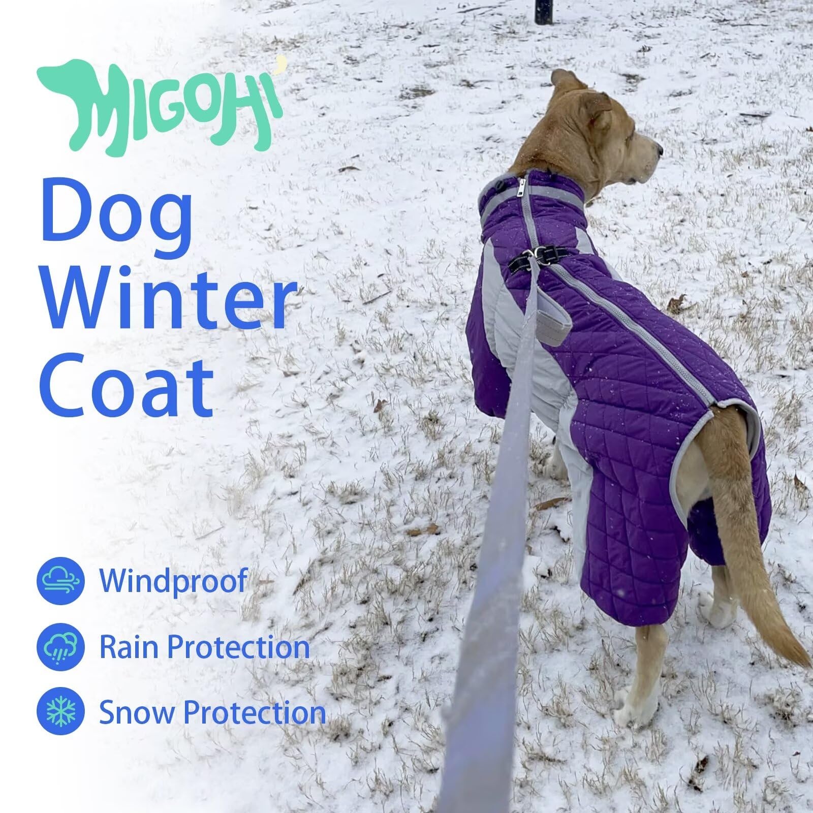 MIGOHI dog-coat-four-legged-design delivers full coverage and added warmth.