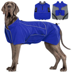 MIGOHI dog jacket 3XL front view with reflective strips for safety