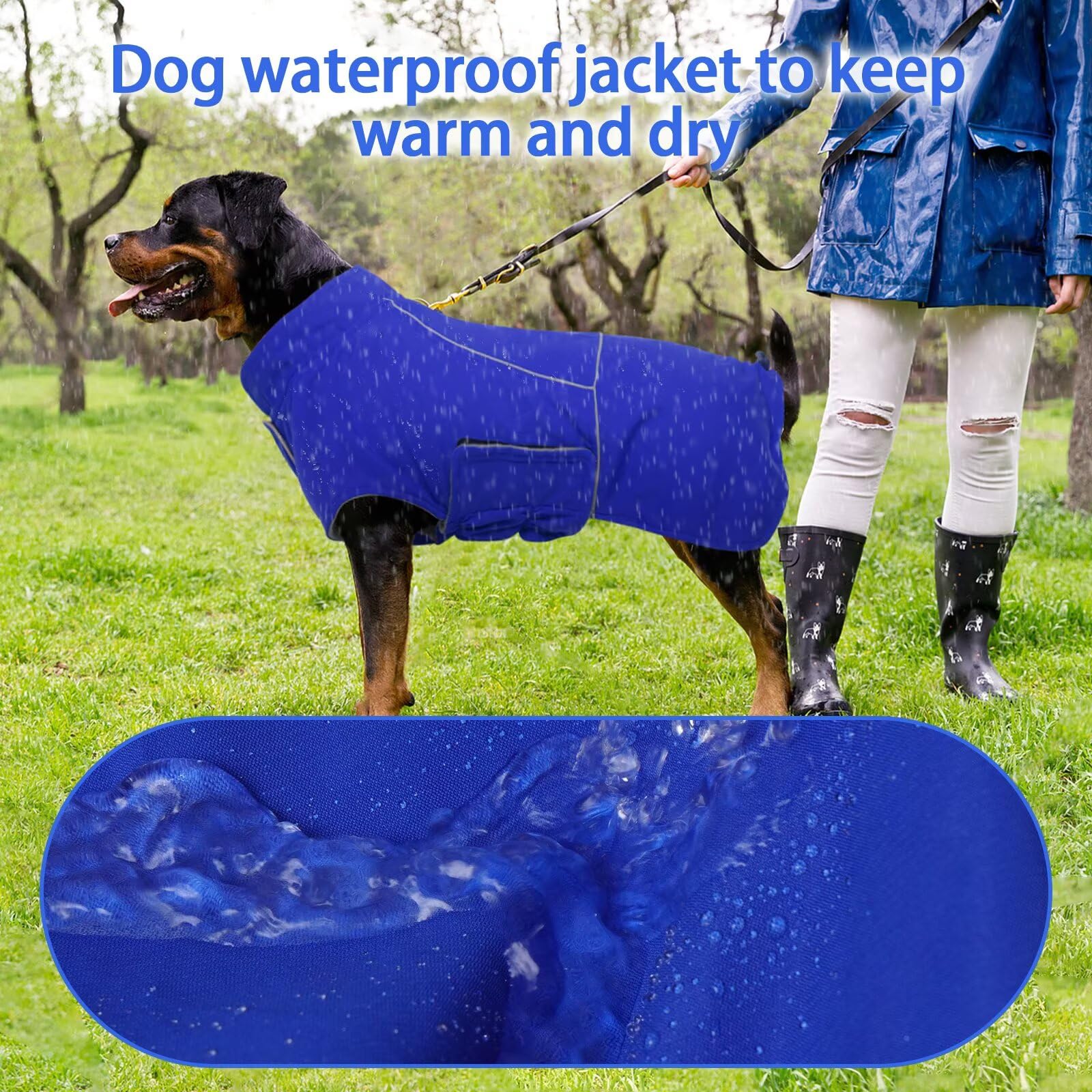 MIGOHI dog coat with reflective strips for night visibility