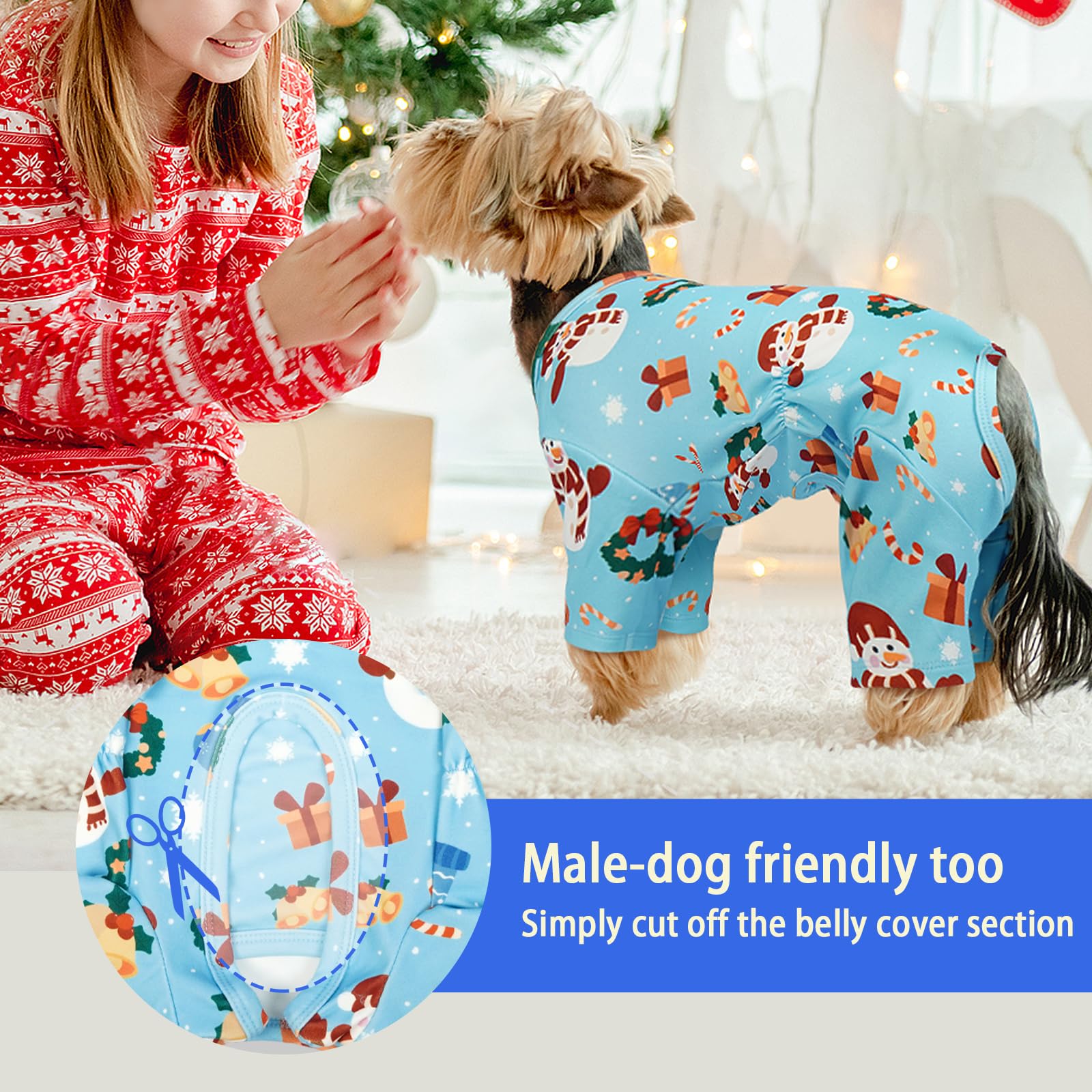 MIGOHI dog pjs belly panel warm security on dog.