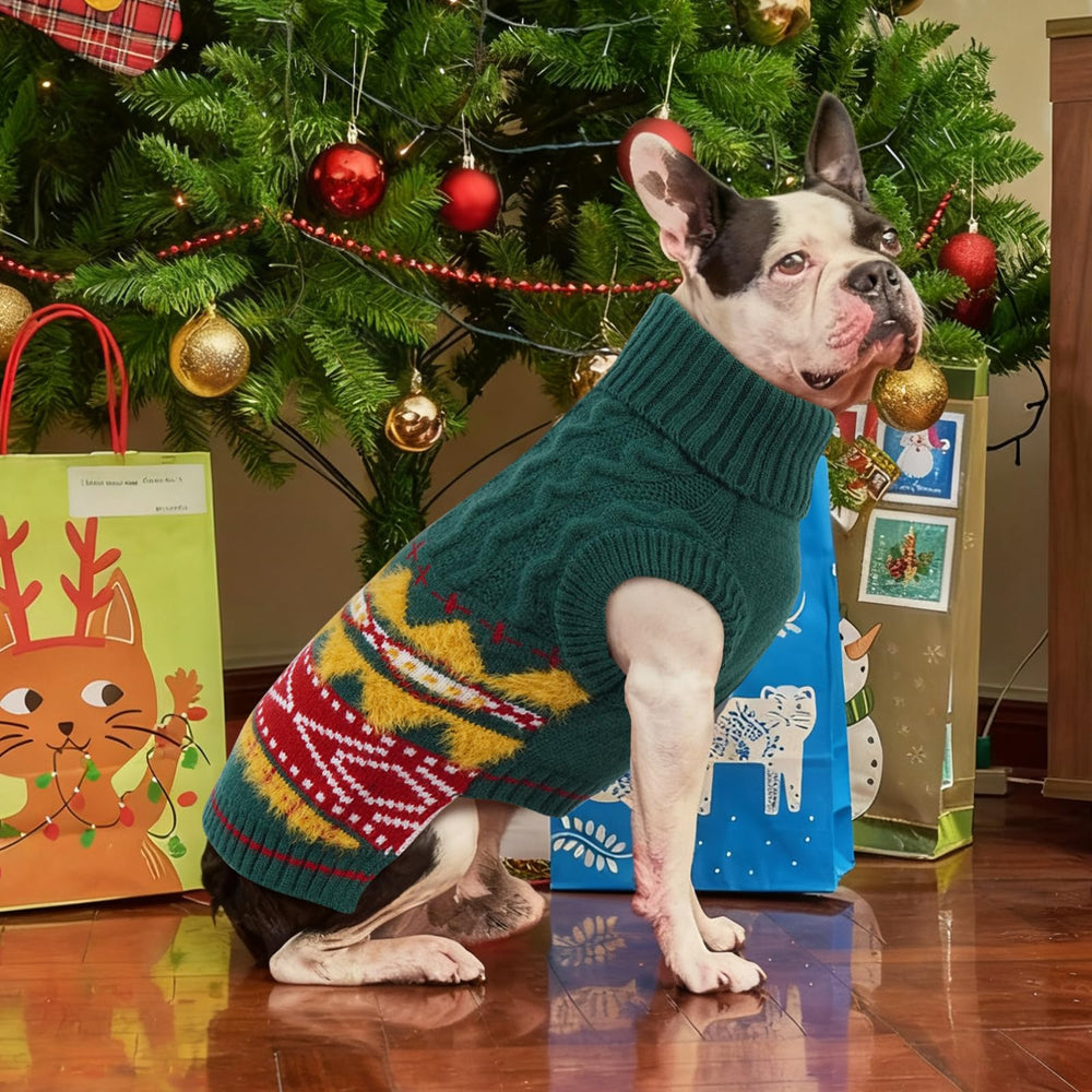 MIGOHI dog sweater indoor outdoor use photo illustrating all-day warmth at home or park.