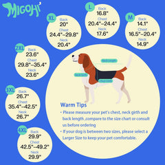 Migohi red fleece jacket with reflective strips boosts night visibility during walks.