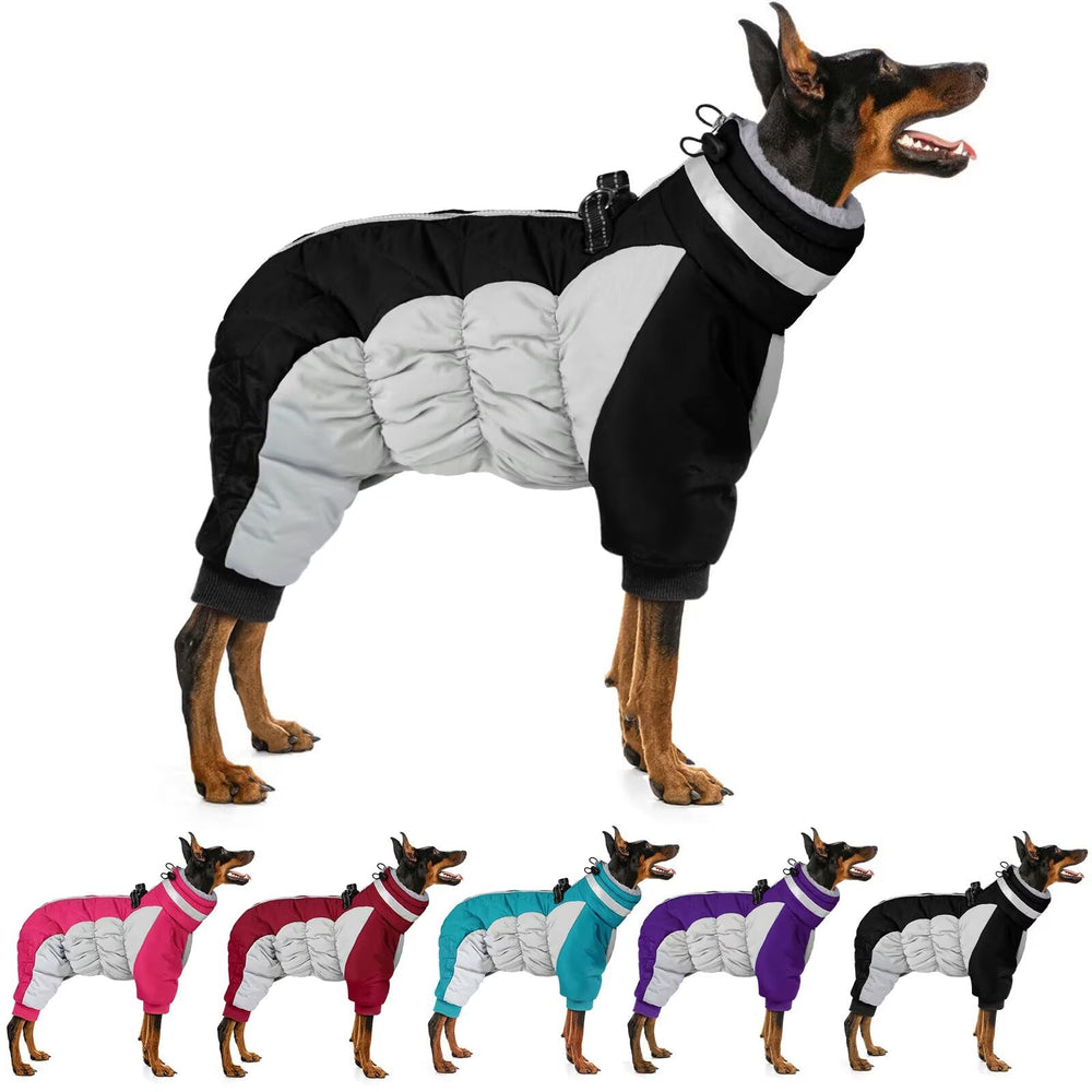 MIGOHI full body coat back view demonstrates full coverage for warmth during winter walks.