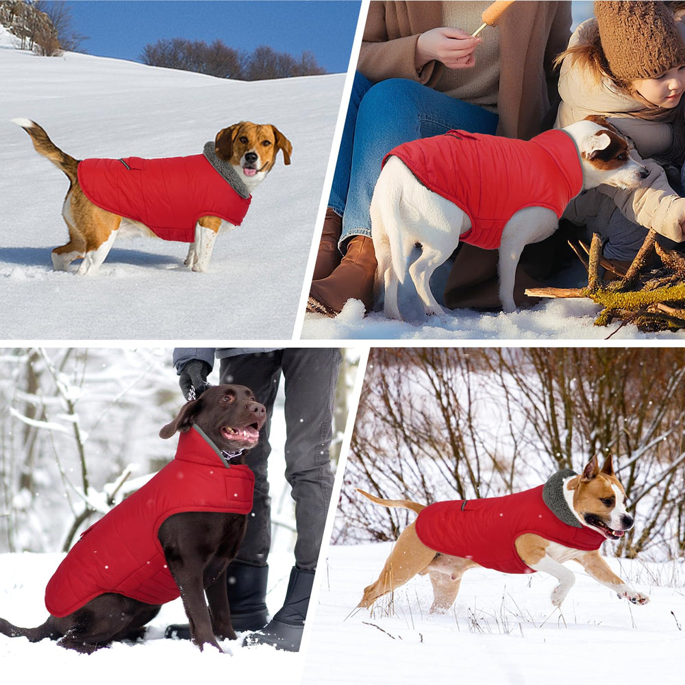MIGOHI furry collar surrounds the neck with soft warmth against cold gusts.