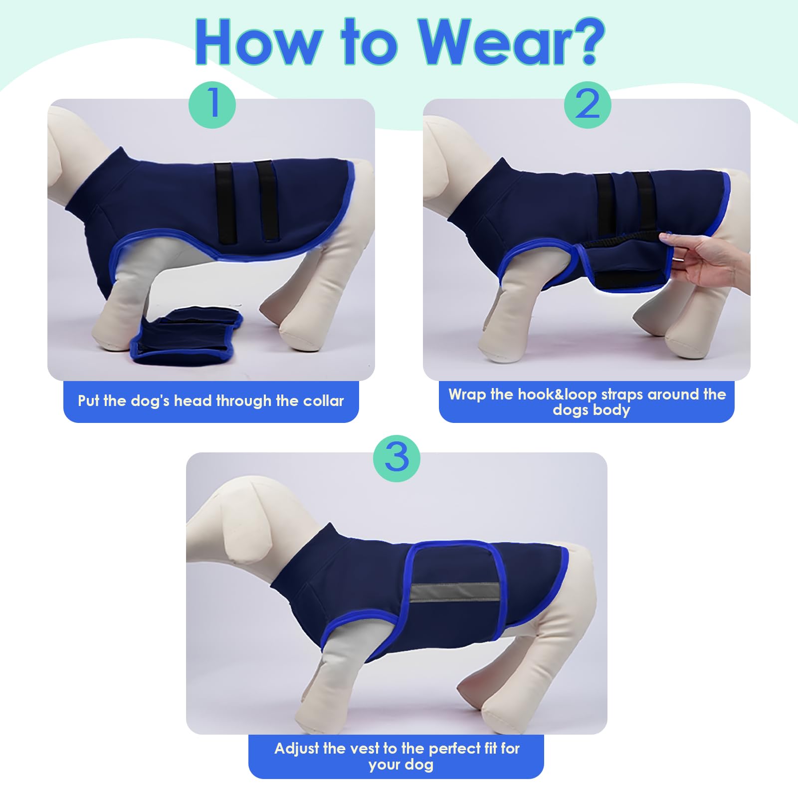 MIGOHI size guide showing XS to XL for dogs