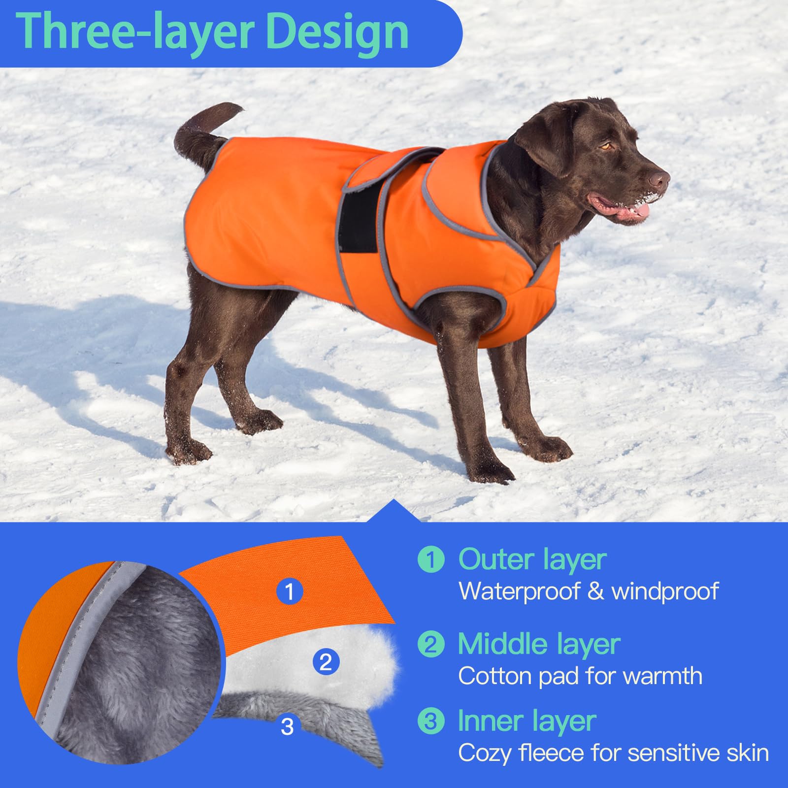 MIGOHI fleece inner layer offers soft comfort on cold days