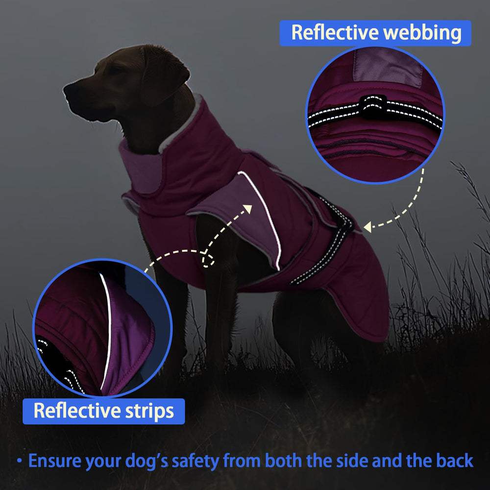 MIGOHI warm dog jacket thick fleece inner lining for extra warmth