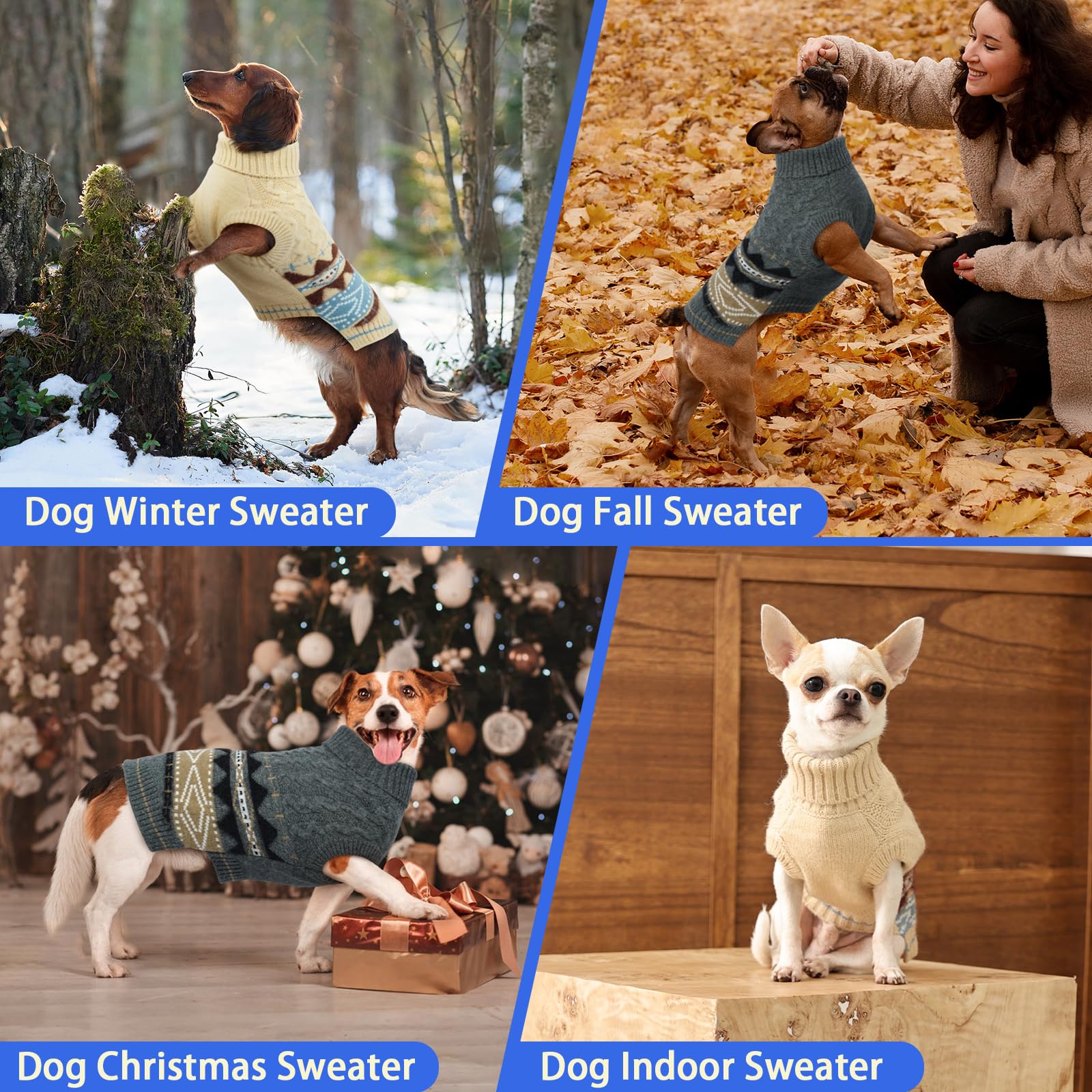 MIGOHI dog sweater light beige color complements everyday outfits.