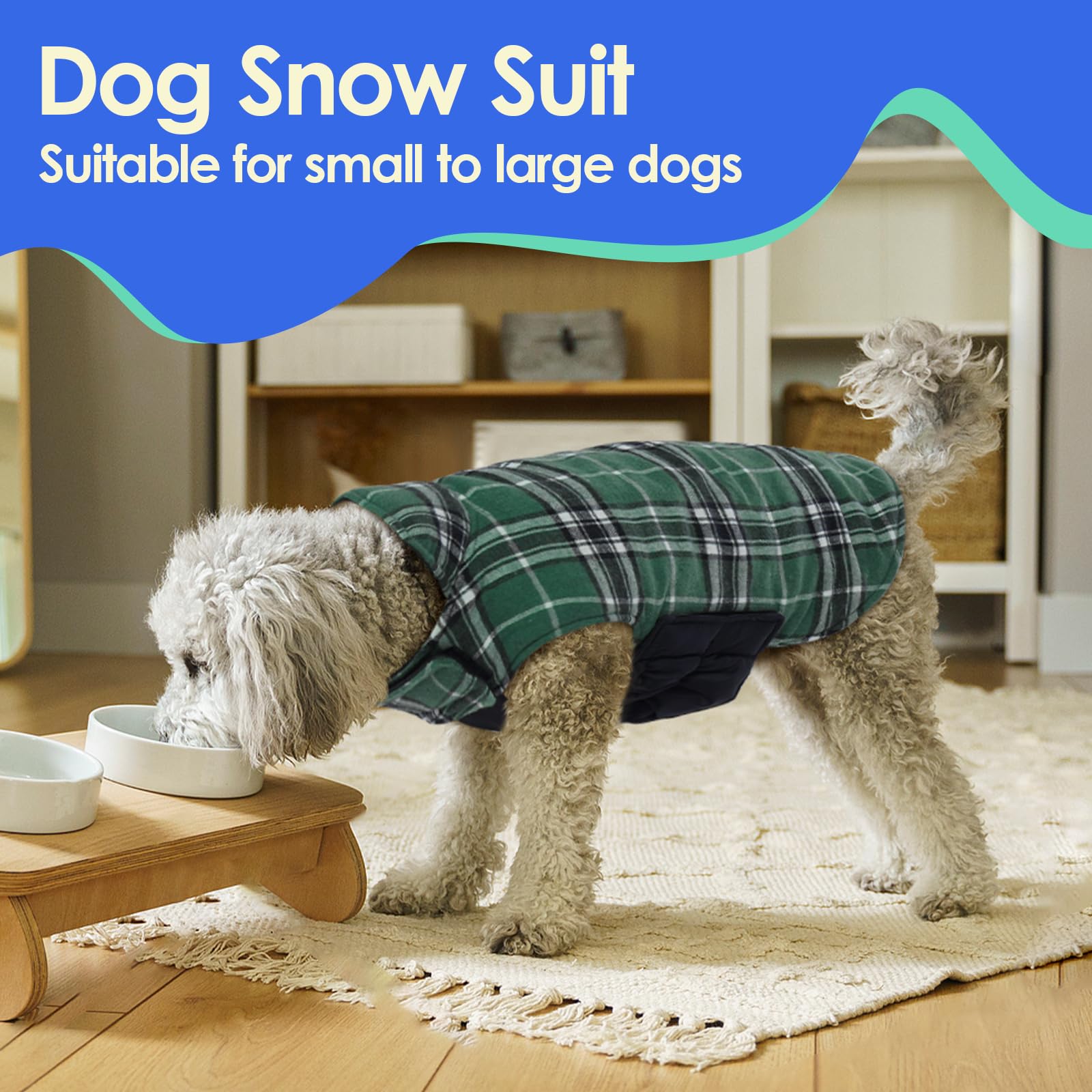 MIGOHI windproof waterproof dog jacket protects during rain or snow