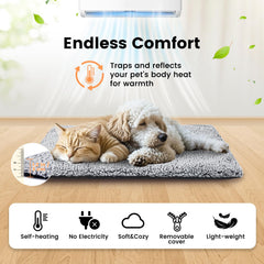Miguel cat bed sherpa cover showcases soft fabric for comfort.