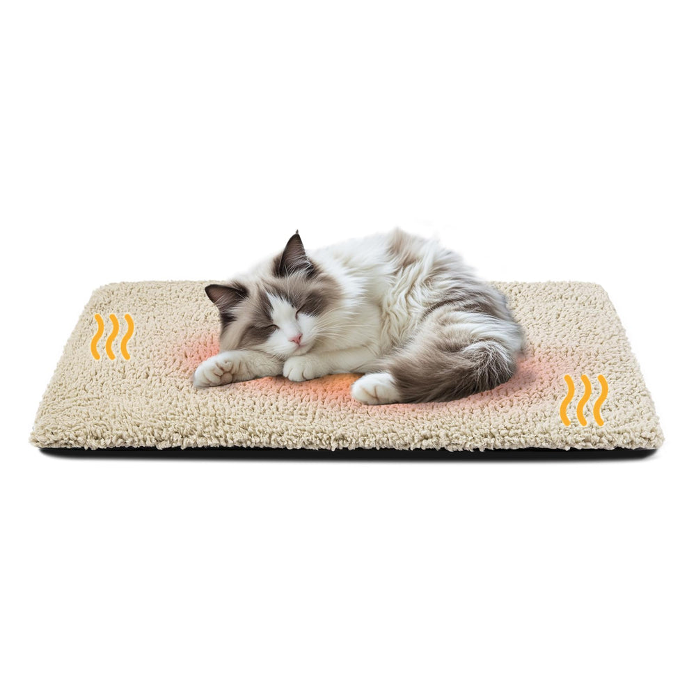 Miguel self-warming cat bed 30-inch front view offering cozy warmth for indoor pets.