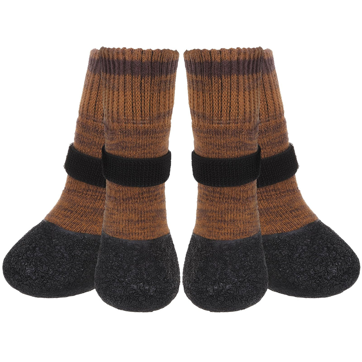 Mihachi anti-slip dog socks flat lay shows four-pack for improved floor grip.