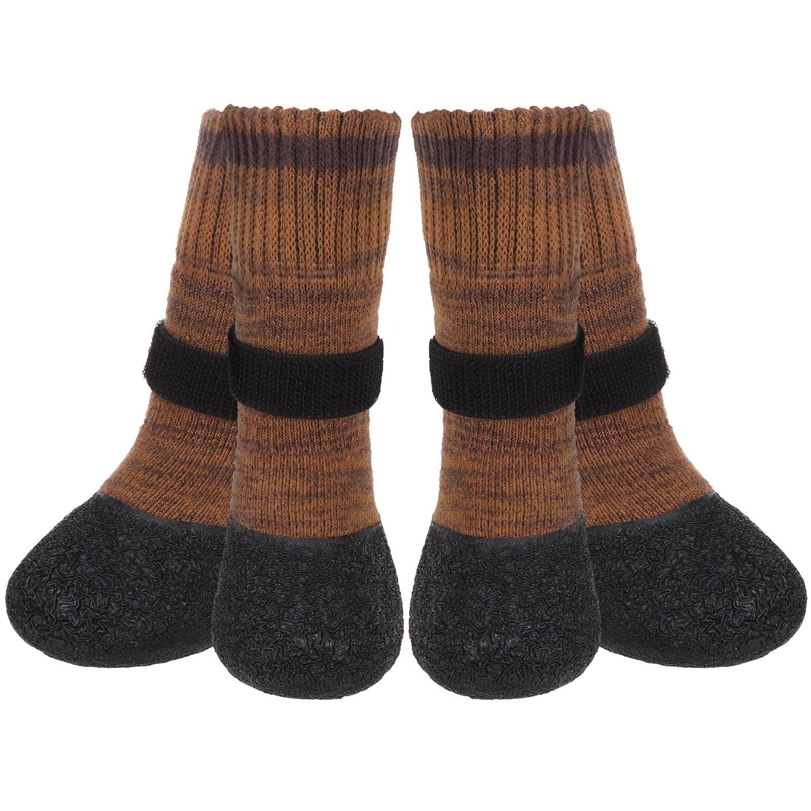 Mihachi anti-slip dog socks pack closeup showing four socks for traction
