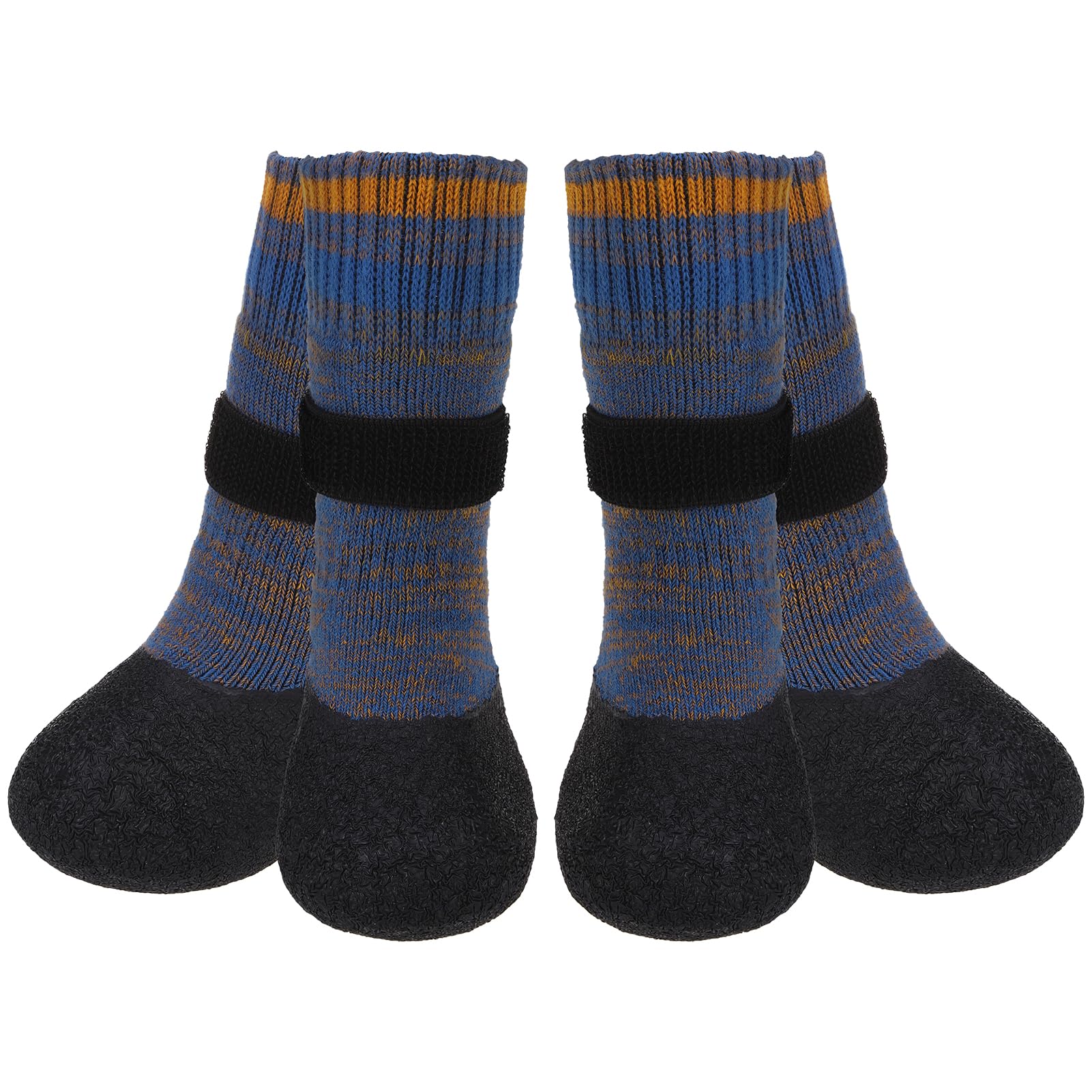 Mihachi anti-slip dog socks close-up shows grip on hardwood floors