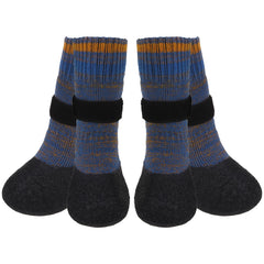 Mihachi anti-slip dog socks close-up shows grip on hardwood floors