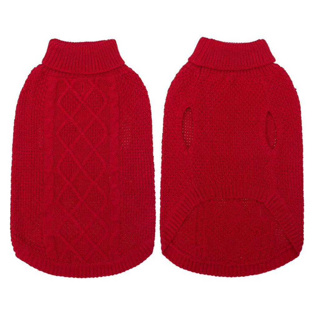 Mihachi dog sweater leash hole detail enables quick, secure leash attachment.