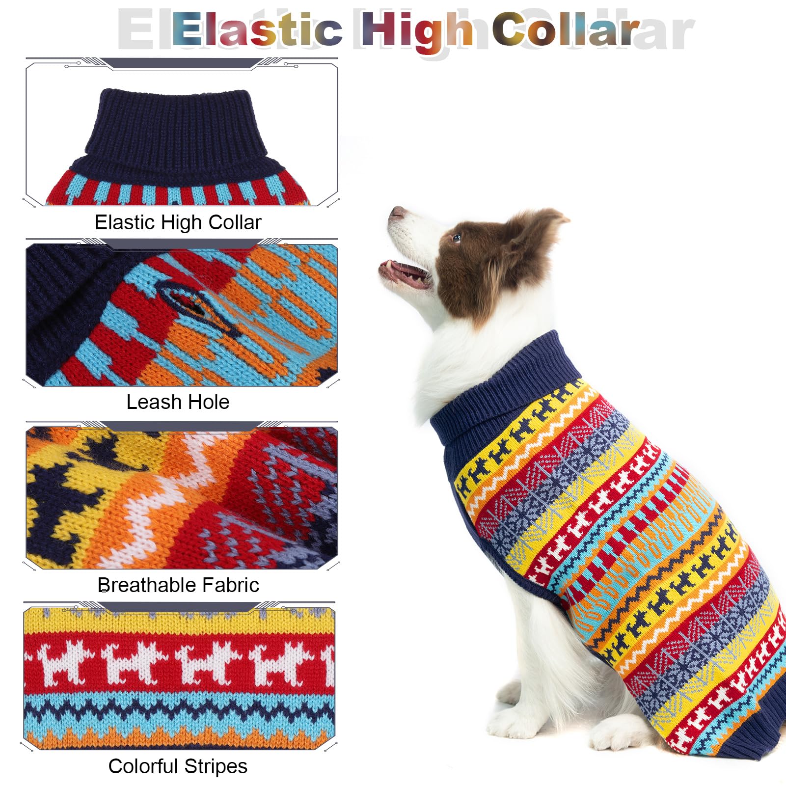Mihachi dog sweater in cold weather keeps dog warm on walks