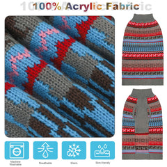 Mihachi dog sweater worn on dog demonstrates easy pull-on style and secure fit.