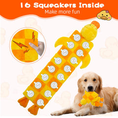 Mihachi toy features 16 squeakers across the body to engage dogs.