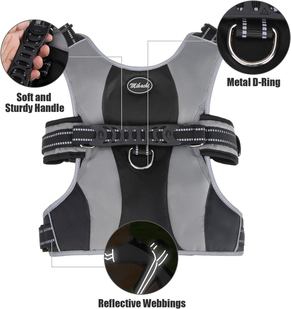Mihachi Escape Proof Harness side view emphasizes five-point adjustments for custom comfort