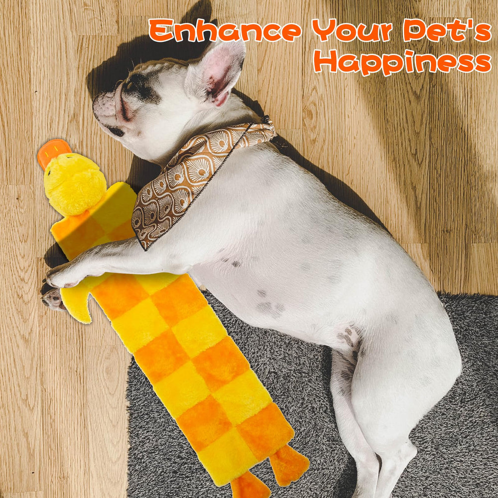 Mihachi 27-inch squeaky duck toy suits small to large dogs.