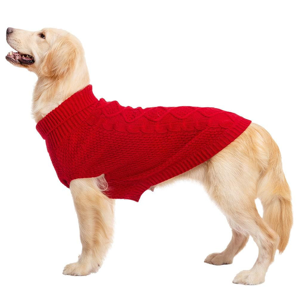 Mihachi Turtleneck Dog Sweater back view reveals sleek fit.