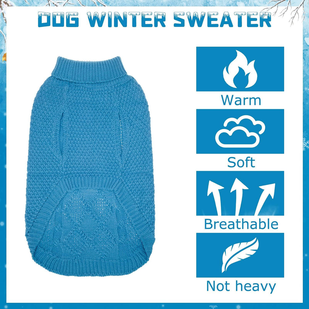 Mihachi turtleneck dog sweater cable knit detail emphasizes timeless style and cozy texture