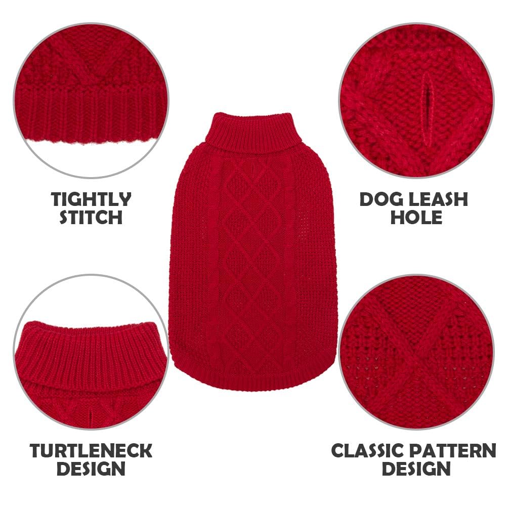 Mihachi Turtleneck Dog Sweater color choices display seven color options.