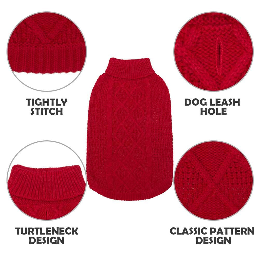 Mihachi Turtleneck Dog Sweater color choices display seven color options.