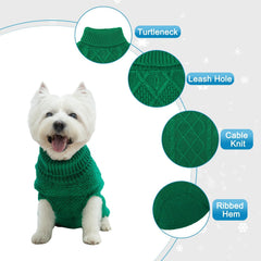 Mihachi Turtleneck Dog Sweater color palette showcases seven color options.