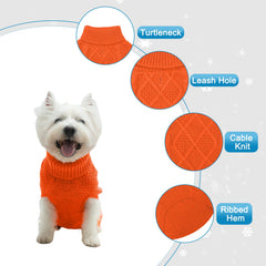 Mihachi turtleneck dog sweater knit detail highlights craftsmanship