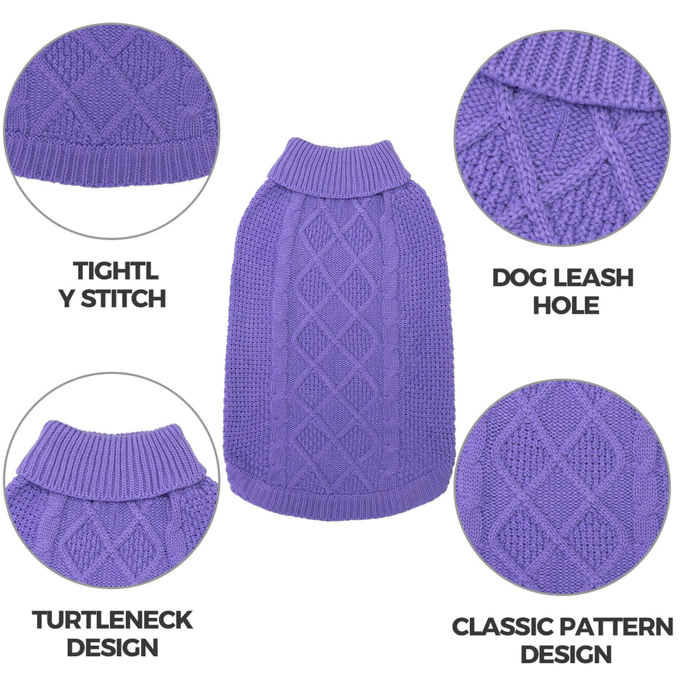 Mihachi turtleneck knit close-up shows soft warm acrylic fabric.